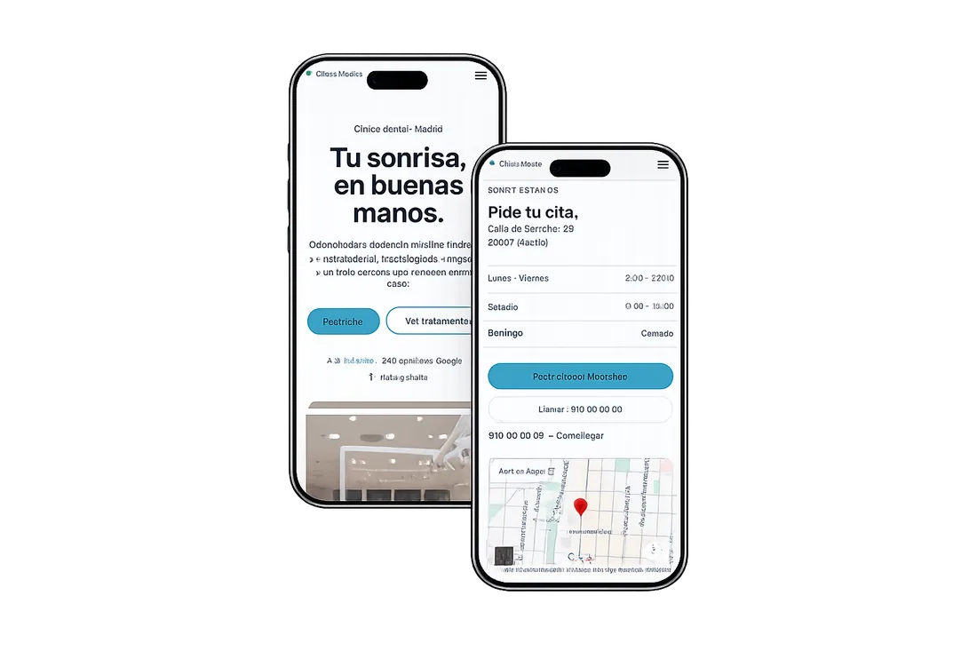 Web de la Clínica Dental Nórdica diseñada por DF Web Solutions
